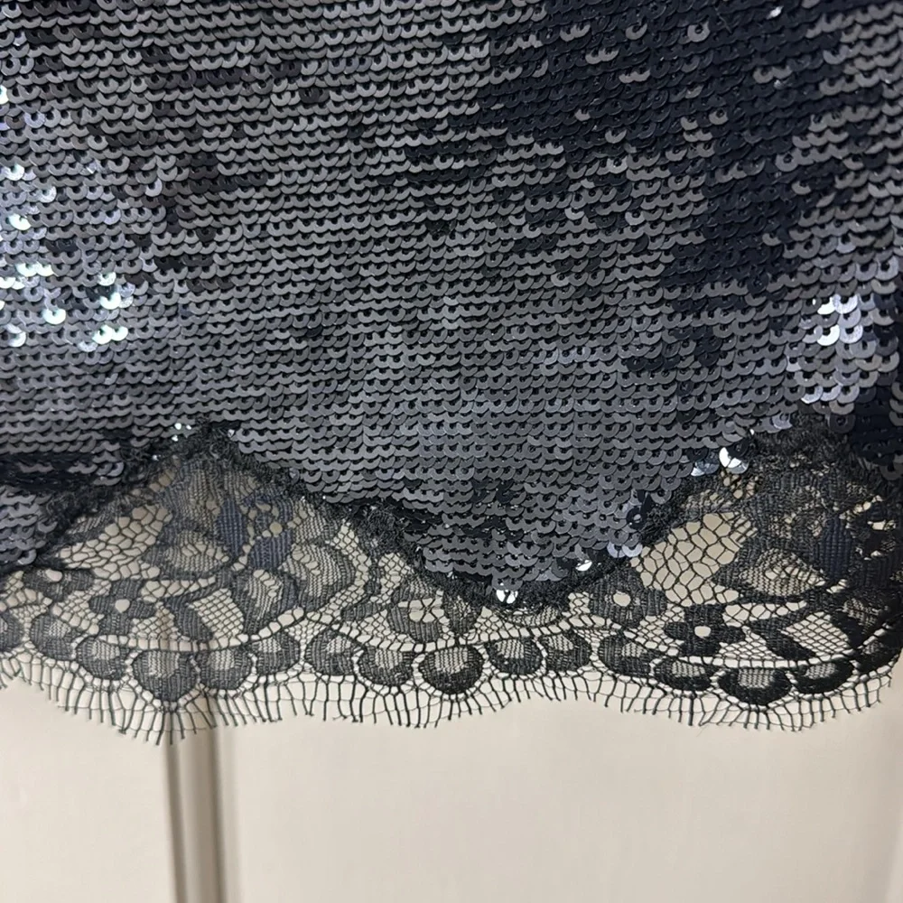 J.Crew Gwyneth lace-trim slip skirt with sequins CF747